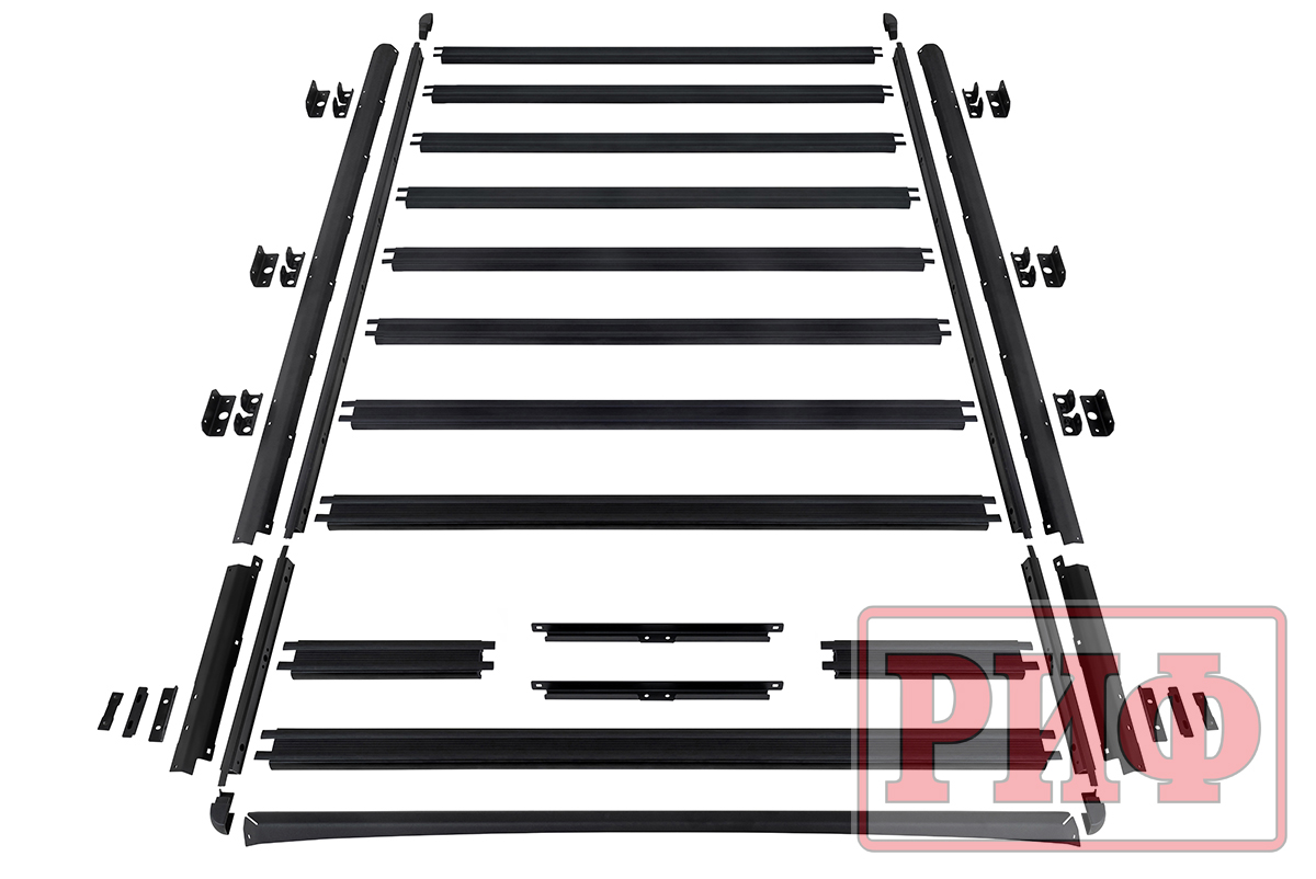 Багажник экспедиционный (платформа) алюминиевый РИФ 1600x2650 мм для ГАЗ Соболь NN с вставкой RIF108-16572 (2 места)