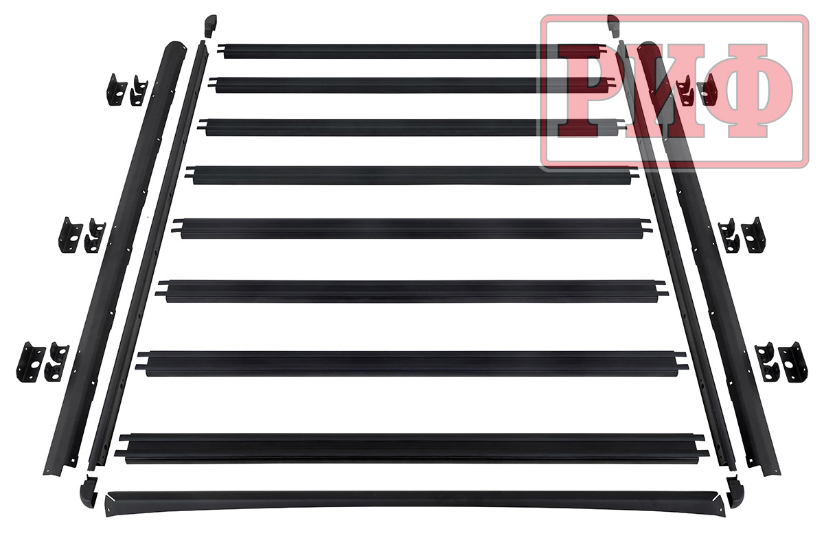 Багажник экспедиционный (платформа) алюминиевый РИФ 1600x2080 мм для ГАЗ Соболь NN