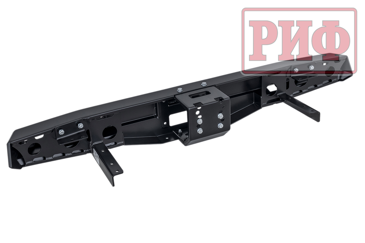 Бампер РИФ задний для УАЗ Хантер с площадкой под лебедку и фонарями (лифт)