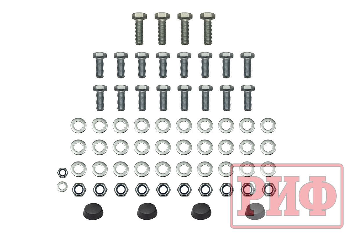 Бампер РИФ силовой задний УАЗ Буханка с фонарями, калиткой, возможностью установки фаркопа, лифт 65 мм