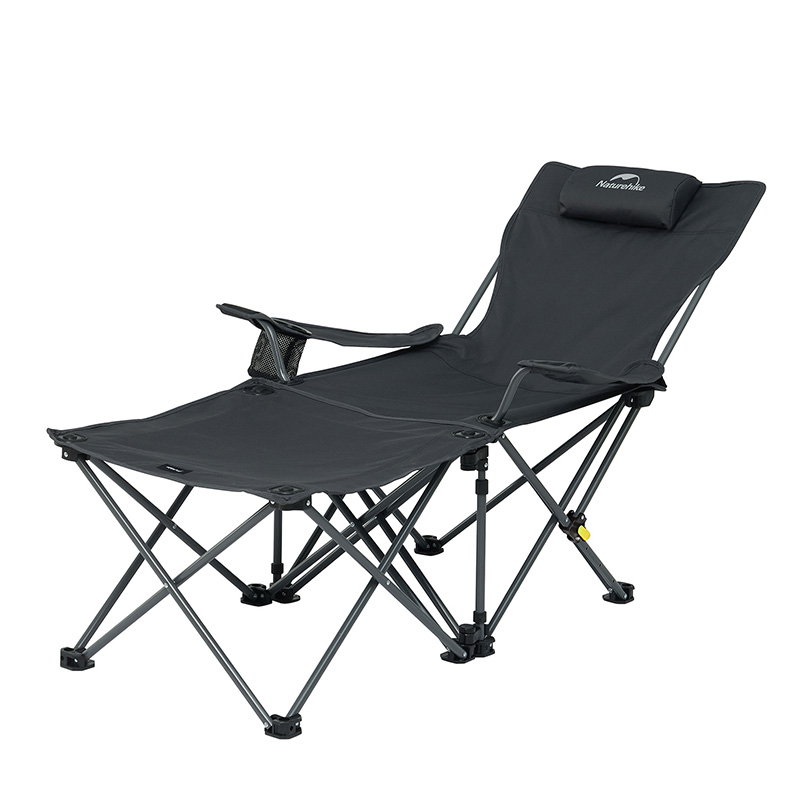 Кресло туристическое Naturehike Nightfall T05J с секцией, 149х52х79 см, до 120 кг, черное