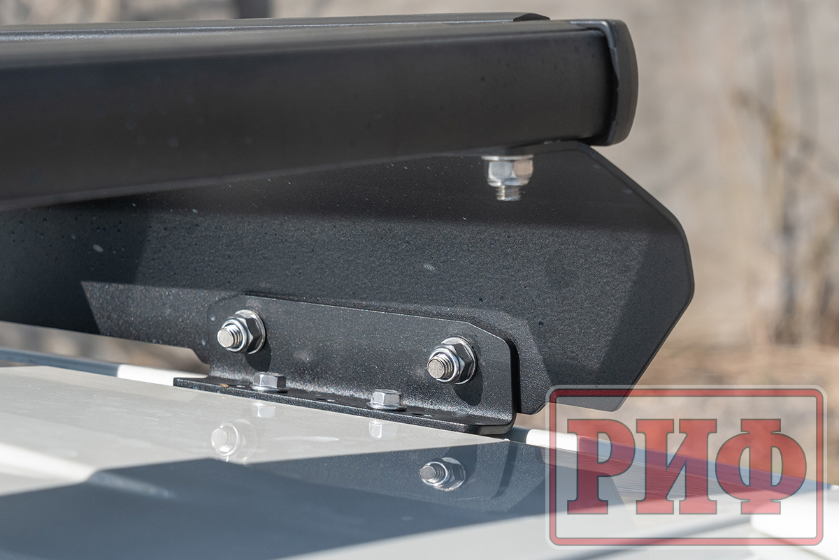 Багажник экспедиционный (платформа) алюминиевый РИФ 1150x2080 мм для Mitsubishi Pajero IV (с крепежом)
