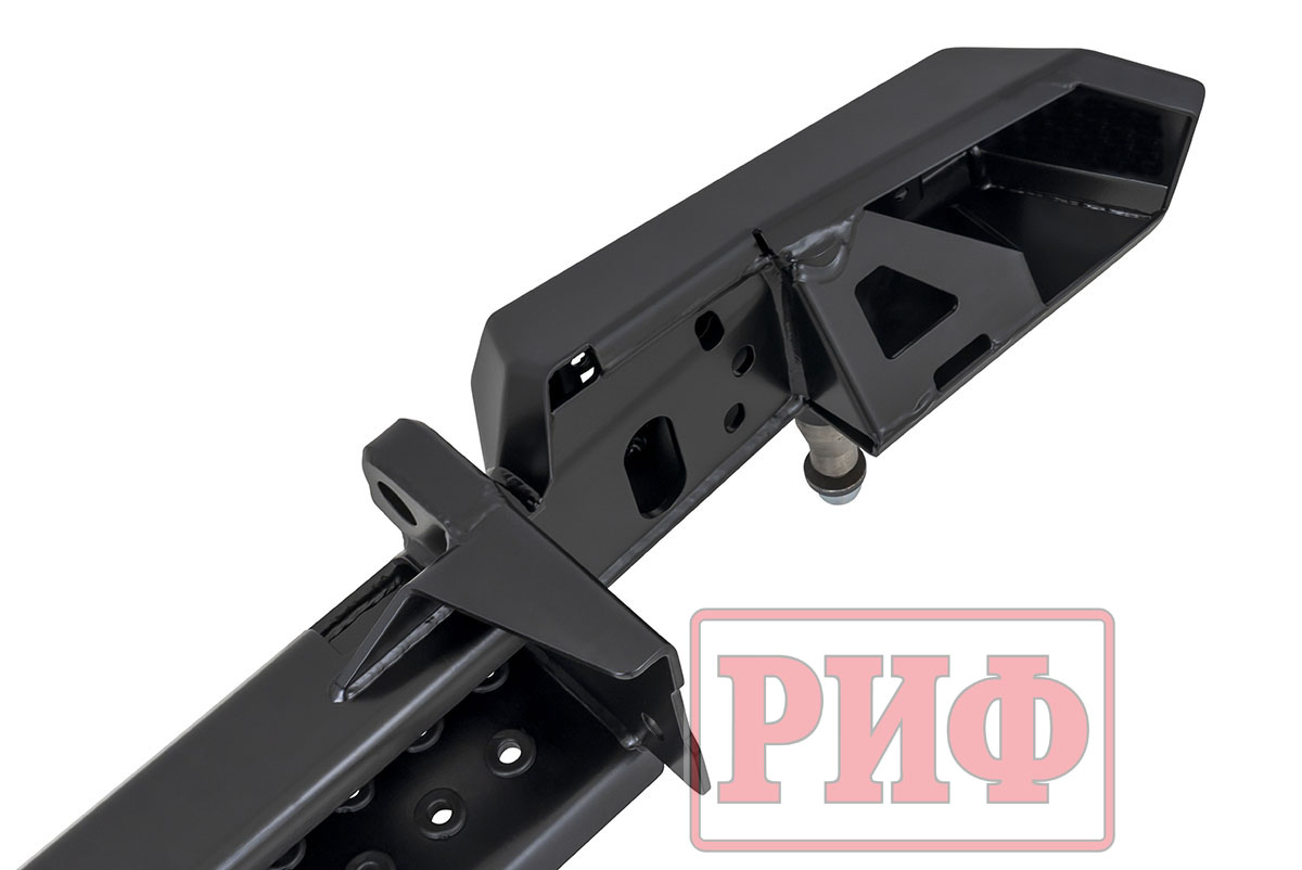 Бампер РИФ силовой задний УАЗ Хантер с фонарями, калиткой, без фаркопа, стандарт