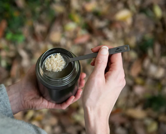 Набор столовых приборов Naturehike (нож, вилка, ложка), титан, в чехле