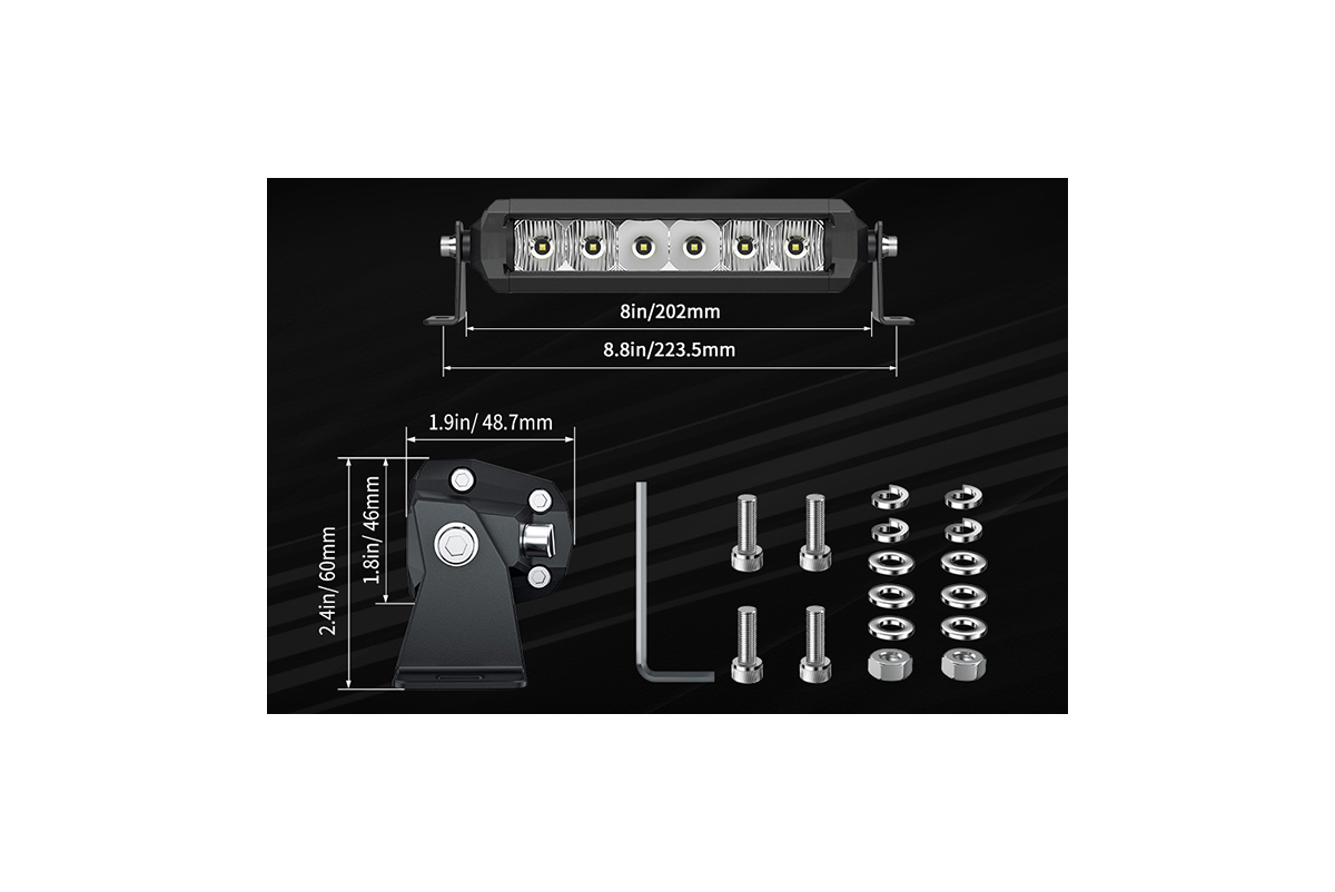 Светодиодная фара комбинированного света AURORA 223 мм 30W LED