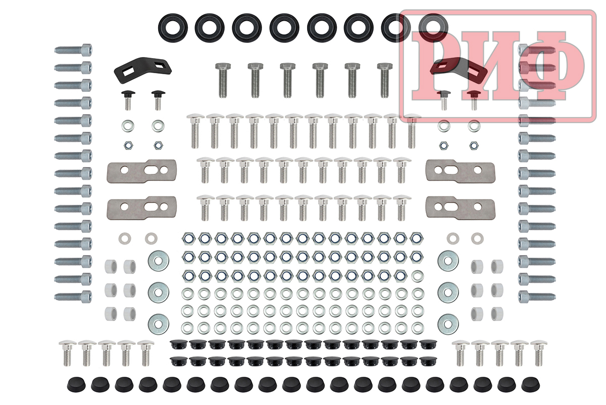 Багажник экспедиционный (платформа) алюминиевый РИФ 1350x1690 мм для Jeep Wrangler JL 2018+ (с крепежом)