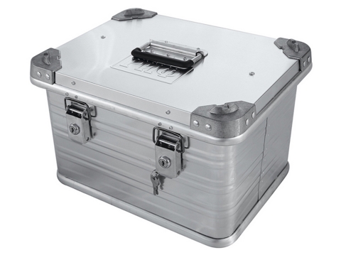 Ящик алюминиевый РИФ усиленный с замком 432х335х277 мм (ДхШхВ)