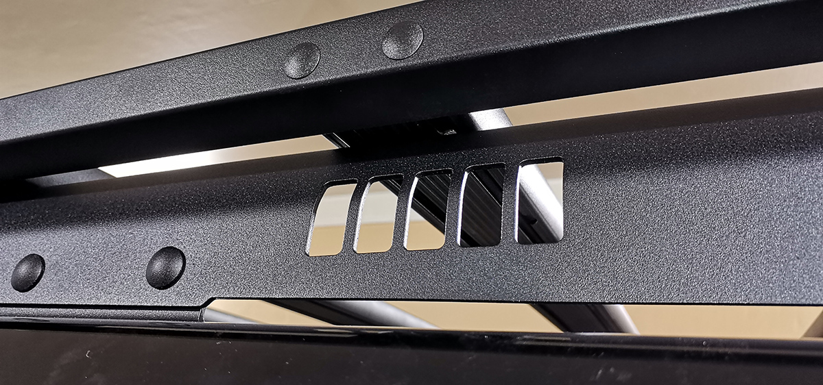 Багажник экспедиционный (платформа) алюминиевый РИФ 1150x2080 мм для Toyota Land Cruiser Prado 120 (с крепежом)