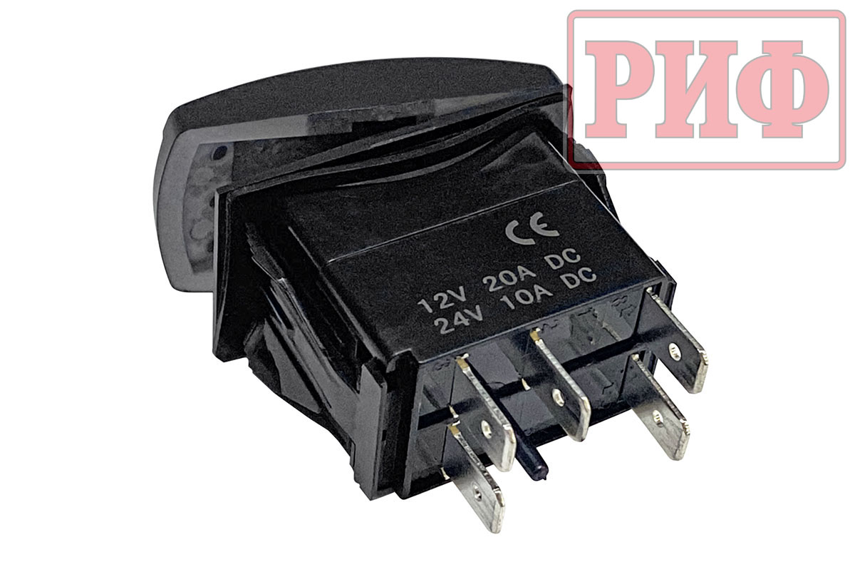 Переключатель ВКЛ/ВЫКЛ, красный, РЕЗЕРВНАЯ АКБ