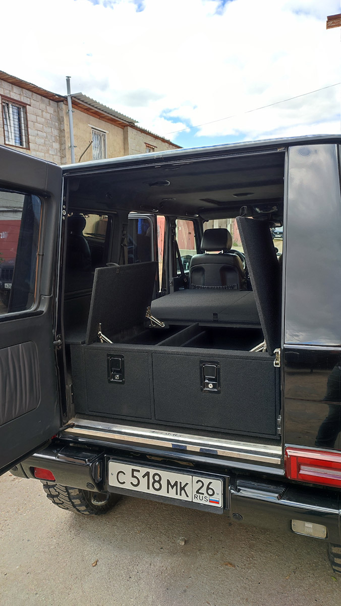 Органайзер в багажник для Mercedes-Benz G-Class (2 выдвижных ящика)