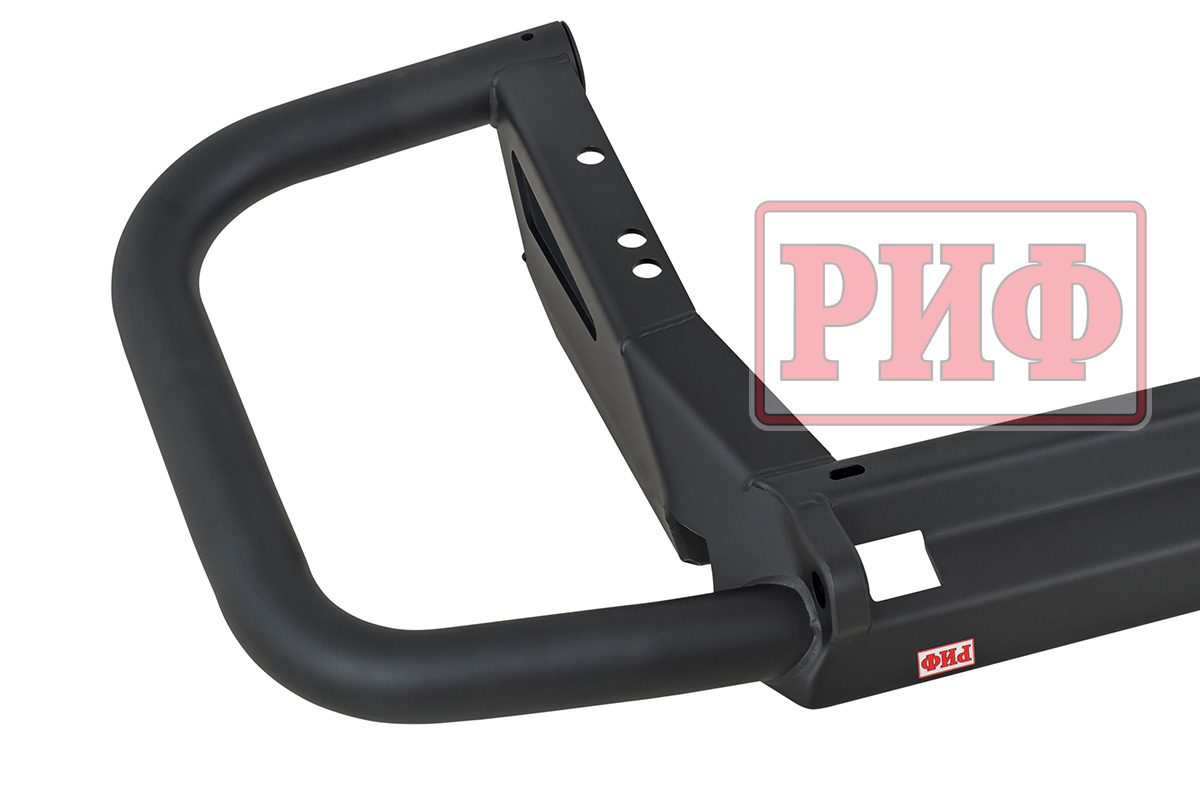 Бампер задний силовой/защита штатного бампера РИФ Toyota Land Cruiser 200 2007-2015 c квадратом под фаркоп