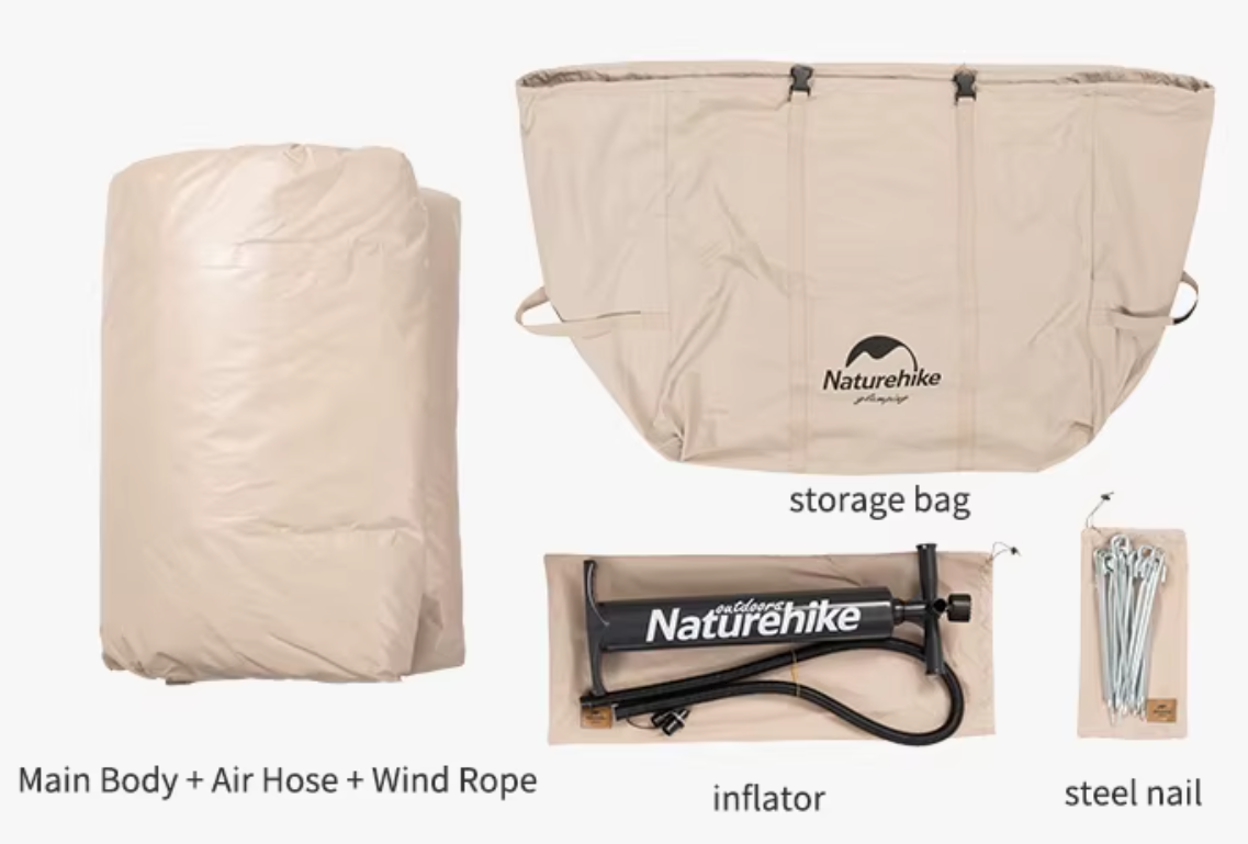 Палатка Naturehike надувная Extend Air 6,3 , цвет песочный