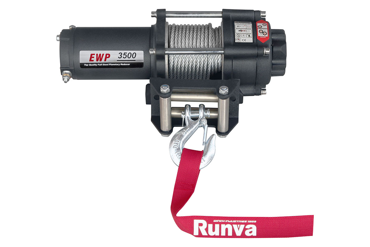 Лебёдка электрическая 12V Runva 3500A lbs 1588 кг