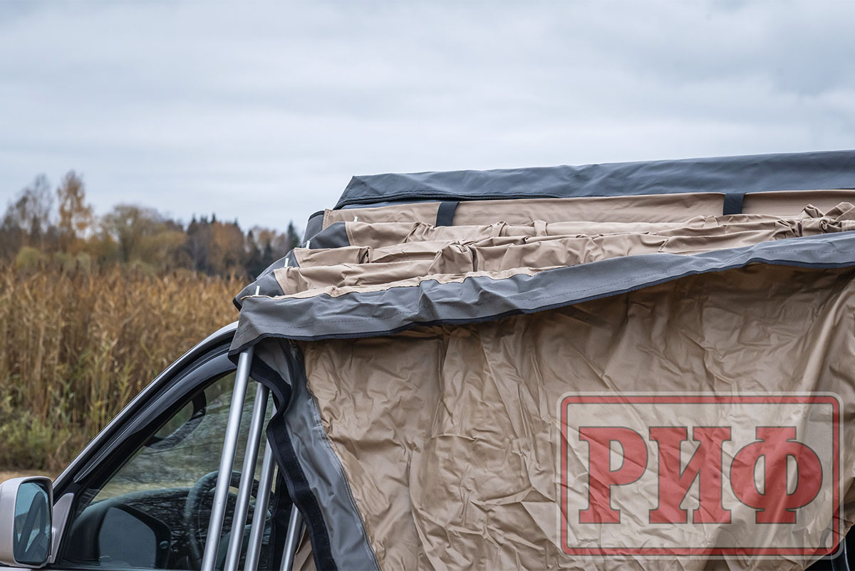 Маркиза автомобильная РИФ комбинированная (прямоугольная с веерной частью) 2,0х2,0 м (левая)