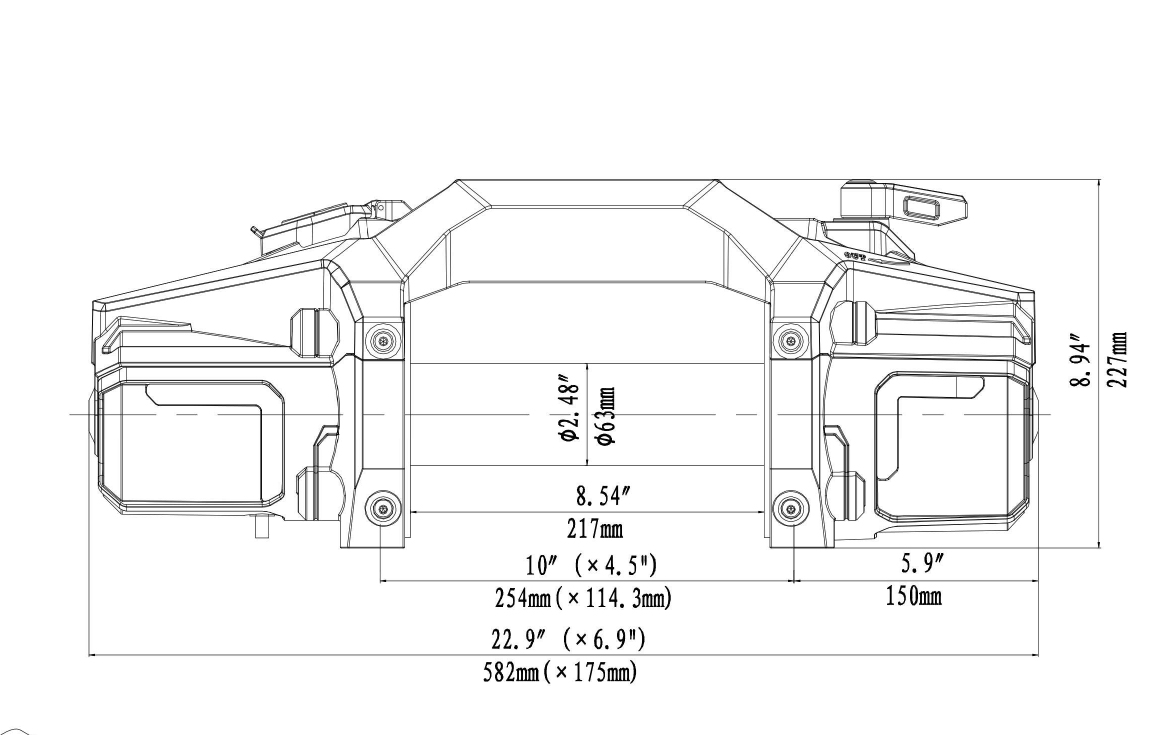 Лебёдка автомобильная электрическая 12V Runva EWXT12000F 5443 кг стальной трос