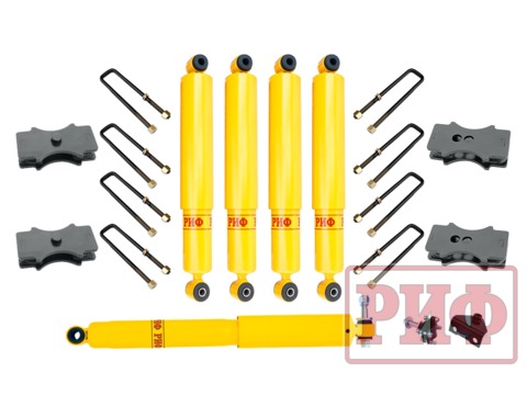 Лифт-комплект РИФ УАЗ Буханка многолистовая (рессоры шириной 45 мм) лифт 30 мм