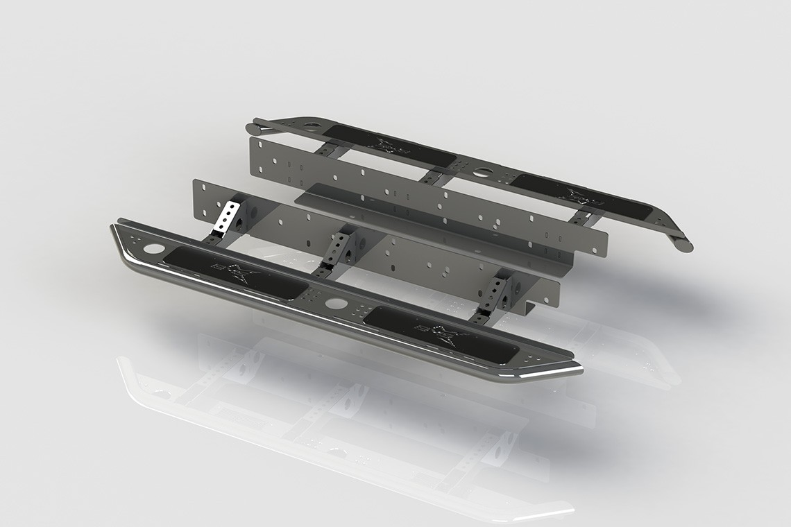 Пороги силовые BMS ALFA для Тойота FJ Cruiser 2005-2023
