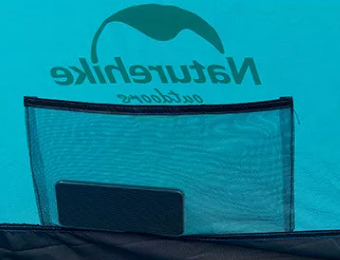 Палатка Naturehike P-Series 4-местная, алюминиевый каркас, голубая