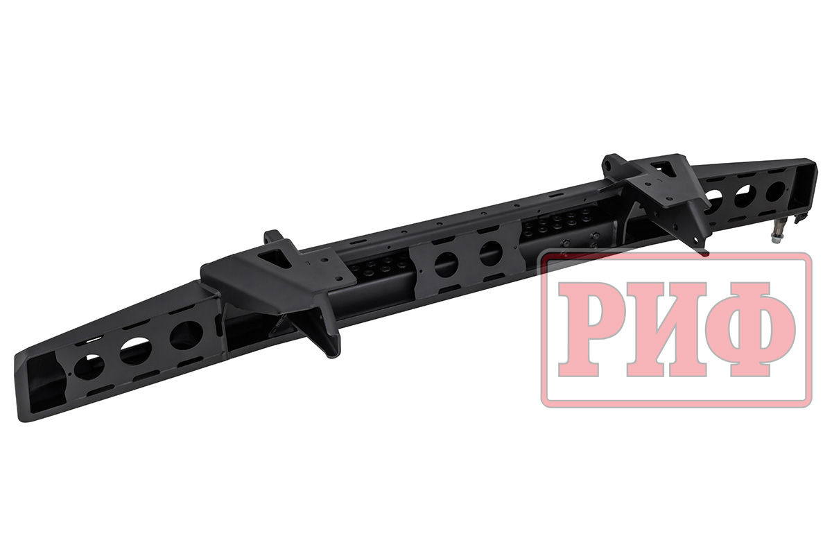 Бампер РИФ силовой задний для ГАЗ Соболь NN 4x4 с фонарями, калиткой, возможностью установки фаркопа, стандарт