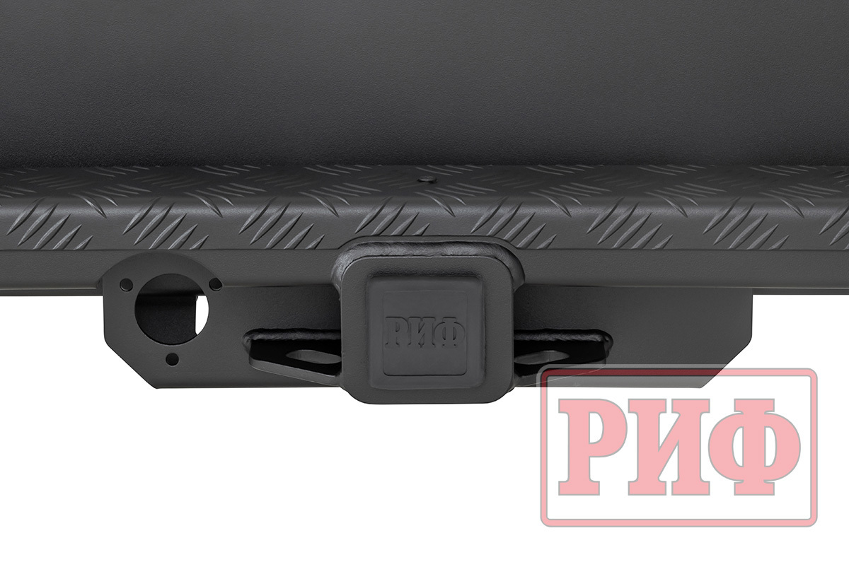 Бампер РИФ силовой задний JAC T6, SOLLERS ST6 с квадратом под фаркоп и фонарями