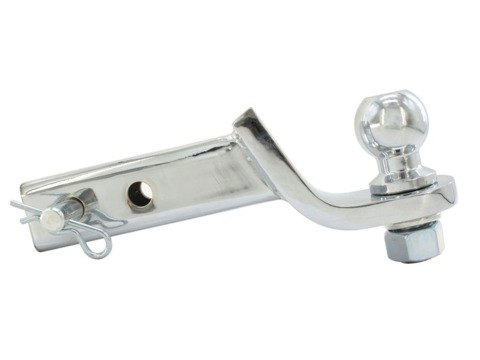 Переходник фаркопа 50х50, занижение 2 дюйма- 50 ММ, ХРОМ (Шар, палец)