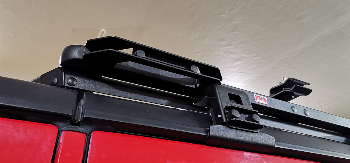 Багажник экспедиционный (платформа) алюминиевый РИФ 1350x1690 мм для Jeep Wrangler JL 2018+ (с крепежом)