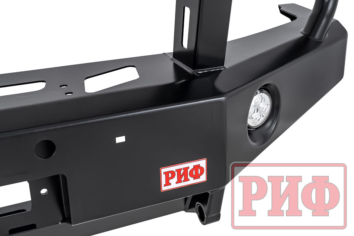 Бампер РИФ передний для Toyota Land Cruiser 76/78/79 2007+ под расширители с доп. фарами и кенгурином