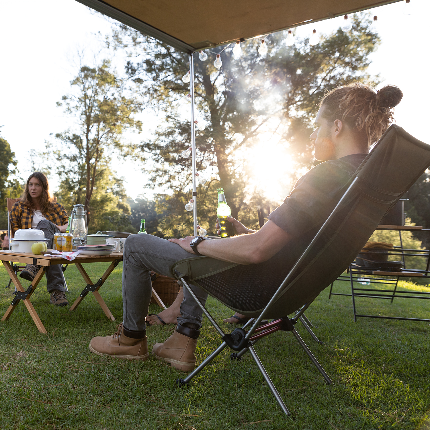 Кресло туристическое Naturehike Stellaluna L01 складное, 44х46х103, до 120 кг, зеленое