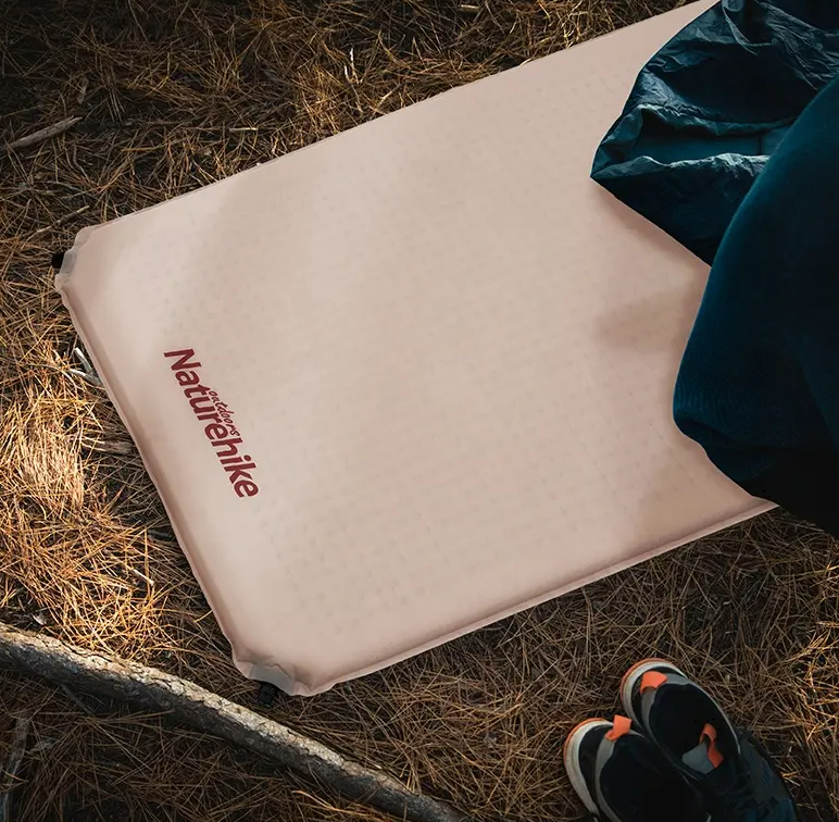 Коврик самонадувающийся Naturehike двойной 200х135х3 см, бежевый