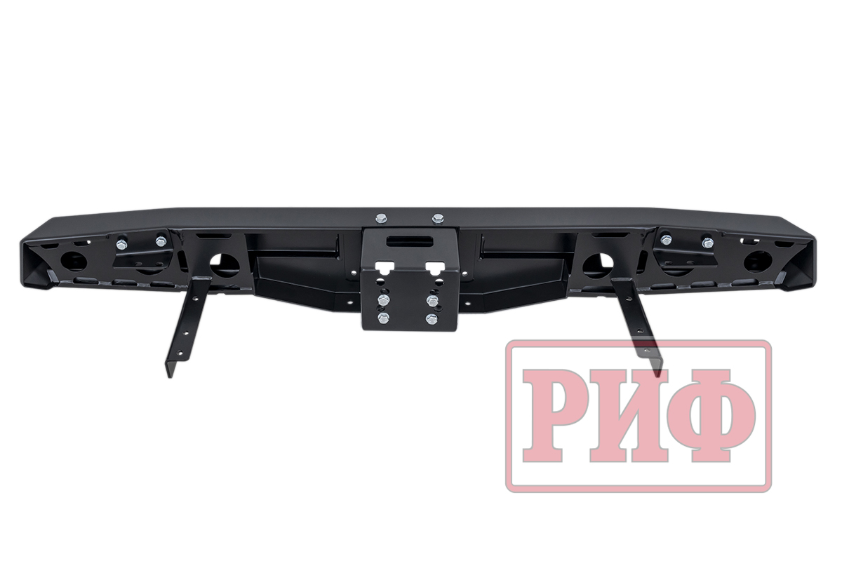 Бампер РИФ задний для УАЗ Хантер с площадкой под лебедку и фонарями (лифт)