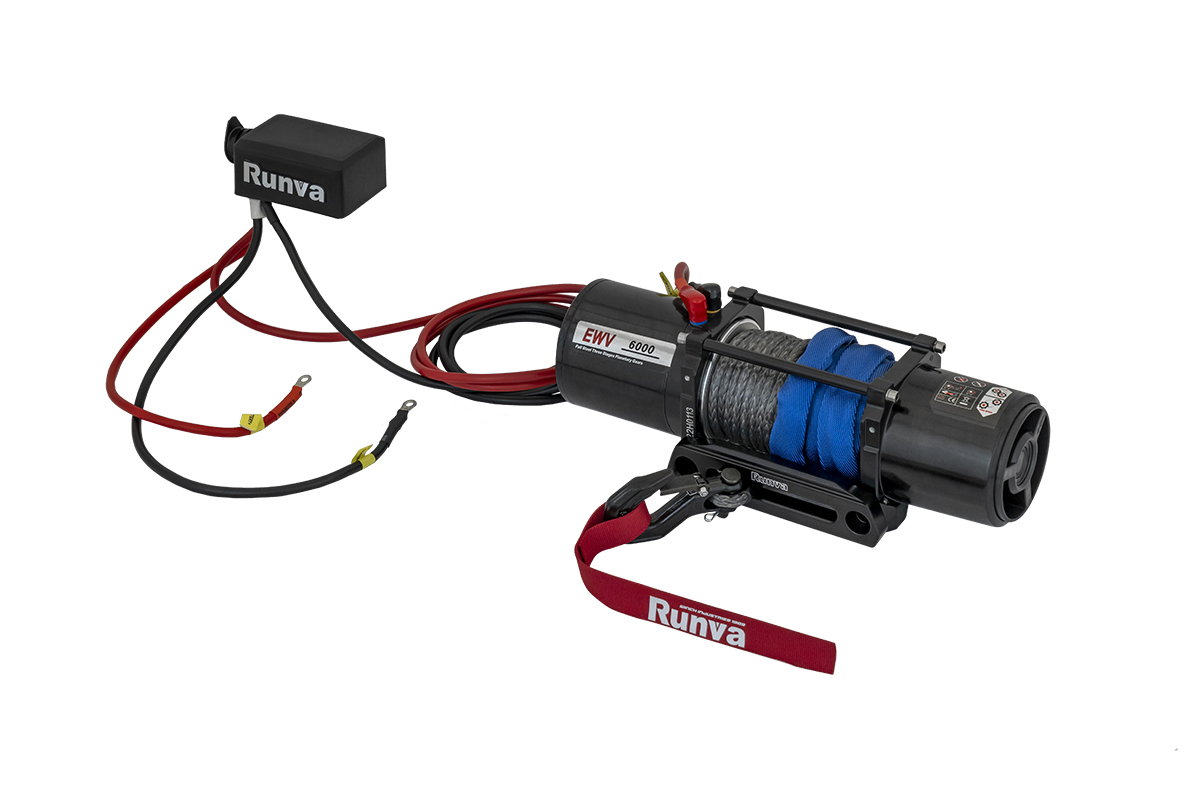 Лебёдка автомобильная электрическая 12V Runva EWV6000SSR 2722 кг (синтетический трос)