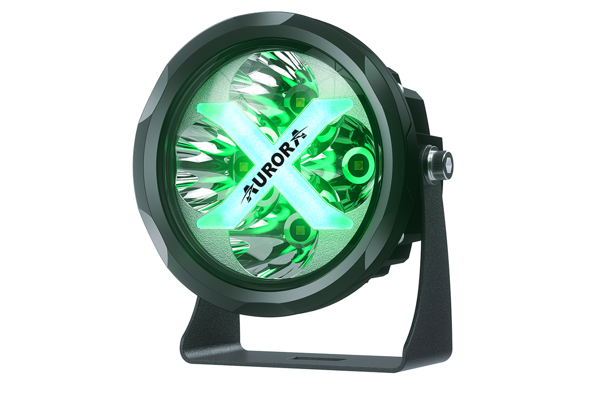 Светодиодные фары дальнего света AURORA 102 мм 40W с RGB подсветкой (комплект 2 шт)