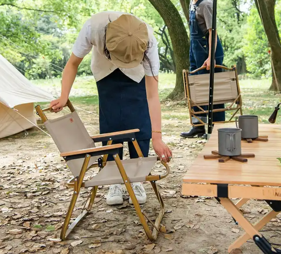 Кресло туристическое Naturehike Nightfall L02, складное, хаки, до 120 кг