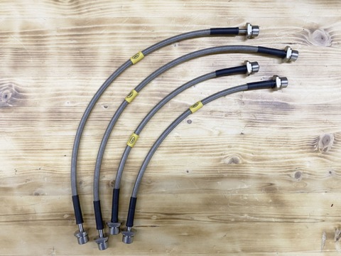 Комплект армированных тормозных шлангов HEL (4шт) под лифт +50 мм