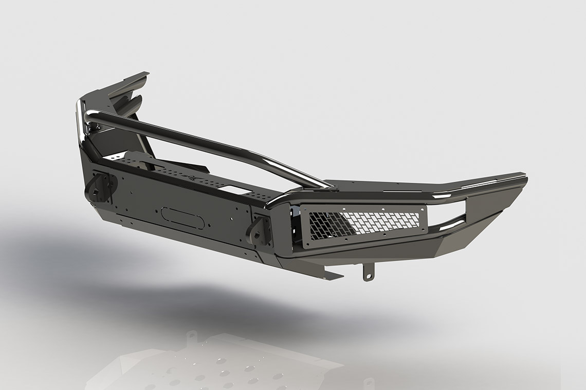 Бампер силовой передний BMS ALFA для Тойота Хайлюкс Рево Эксклюзив 2018-2020