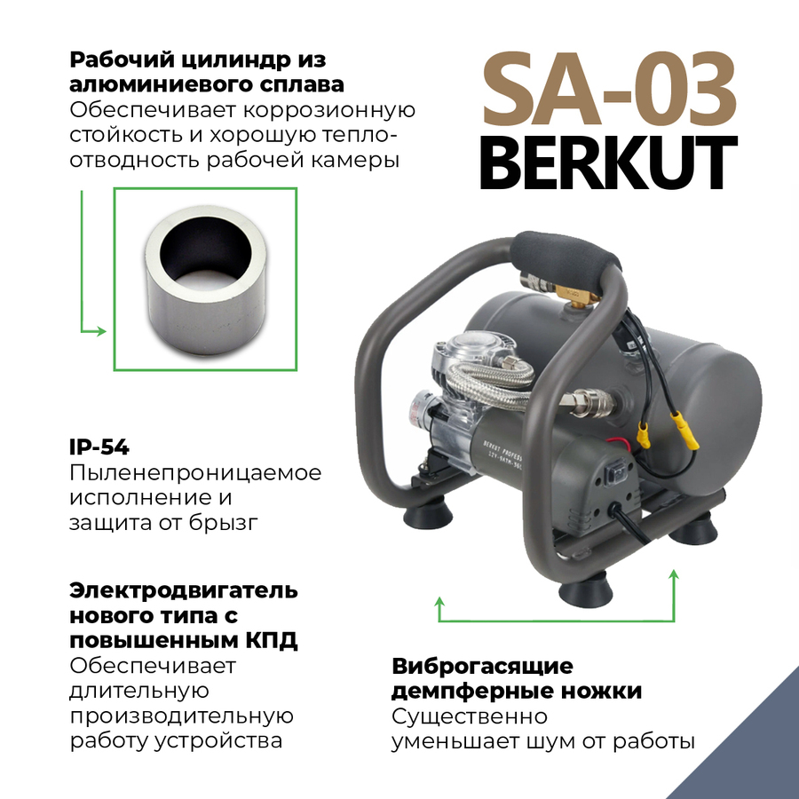 Пневмосистема с ресивером 2,85л BERKUT SA03