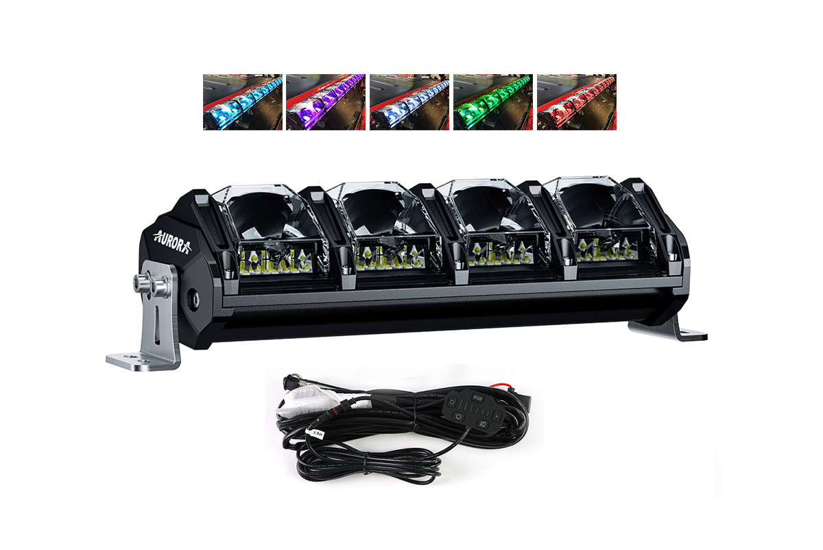 Светодиодная фара комбинированного света AURORA 254 мм 124W LED (серия RGB) (уценка)