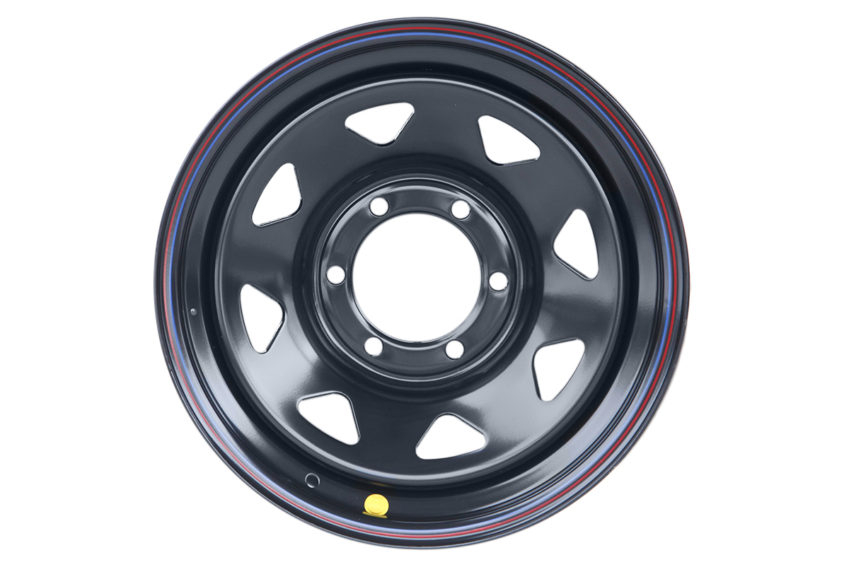 Диск усиленный стальной черный 6x139,7 8xR16 d110 ET+10 (треугольник мелкий)