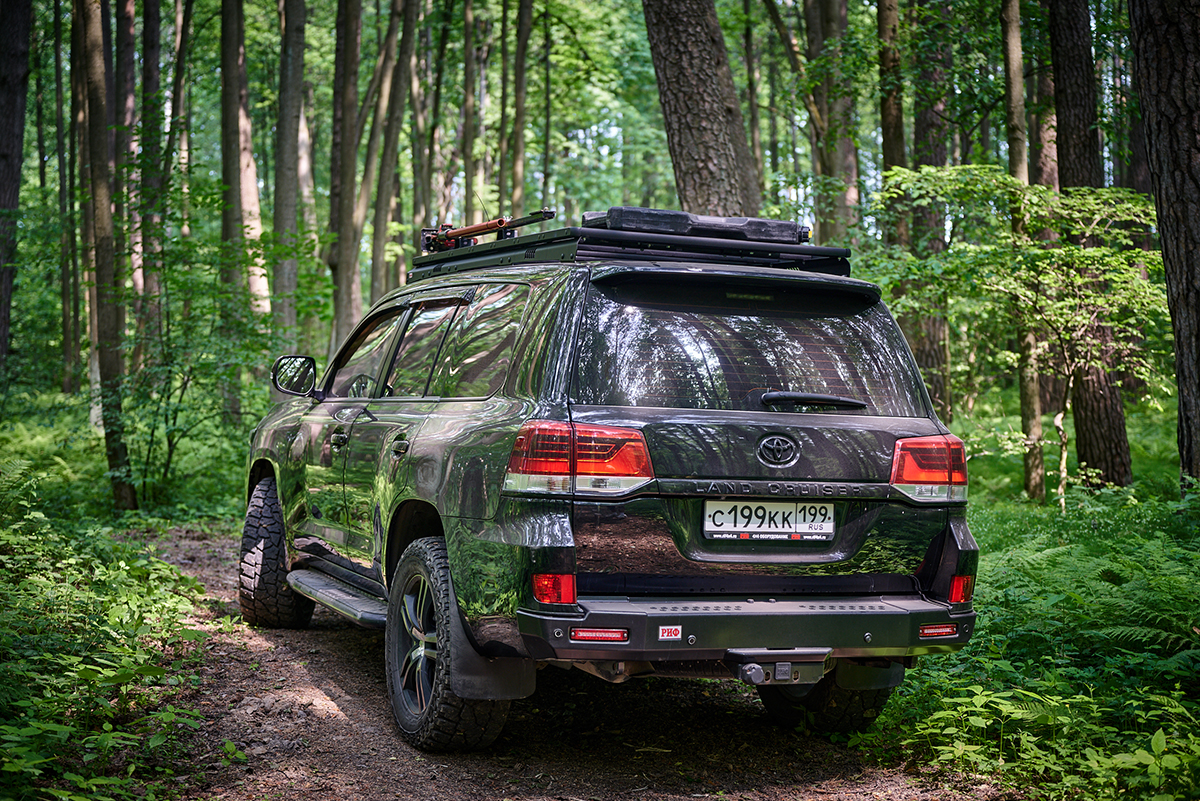 Багажник экспедиционный (платформа) алюминиевый РИФ 1200x2080 мм для Toyota Land Cruiser 200 (с крепежом)