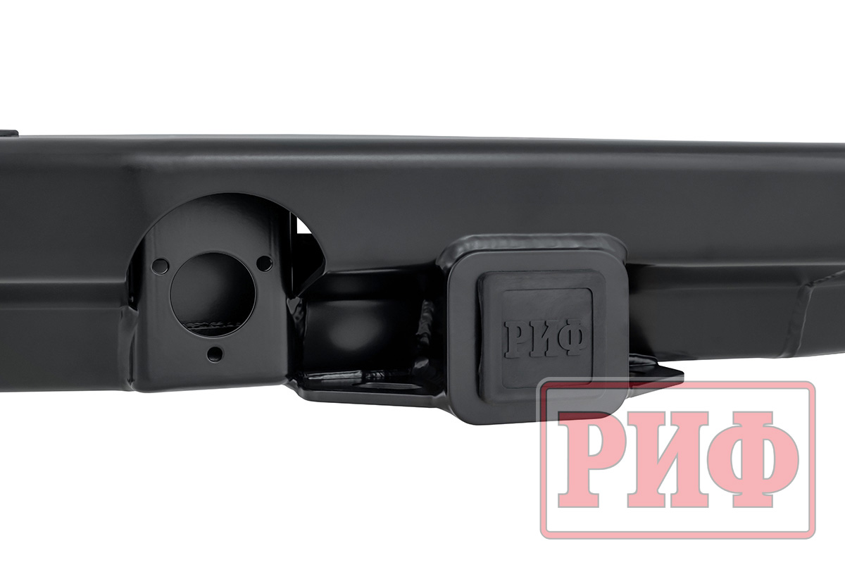 Бампер РИФ силовой задний Toyota Land Cruiser 200 2007-2015 c квадратом под фаркоп и калиткой, стандарт
