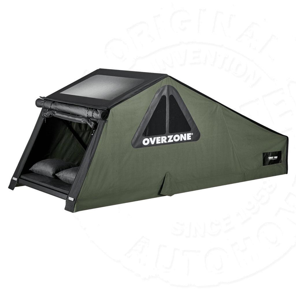 Палатка на крышу автомобиля AUTOHOME OVERZONE SMALL STANDARD, тент песочный, лестница 220 мм