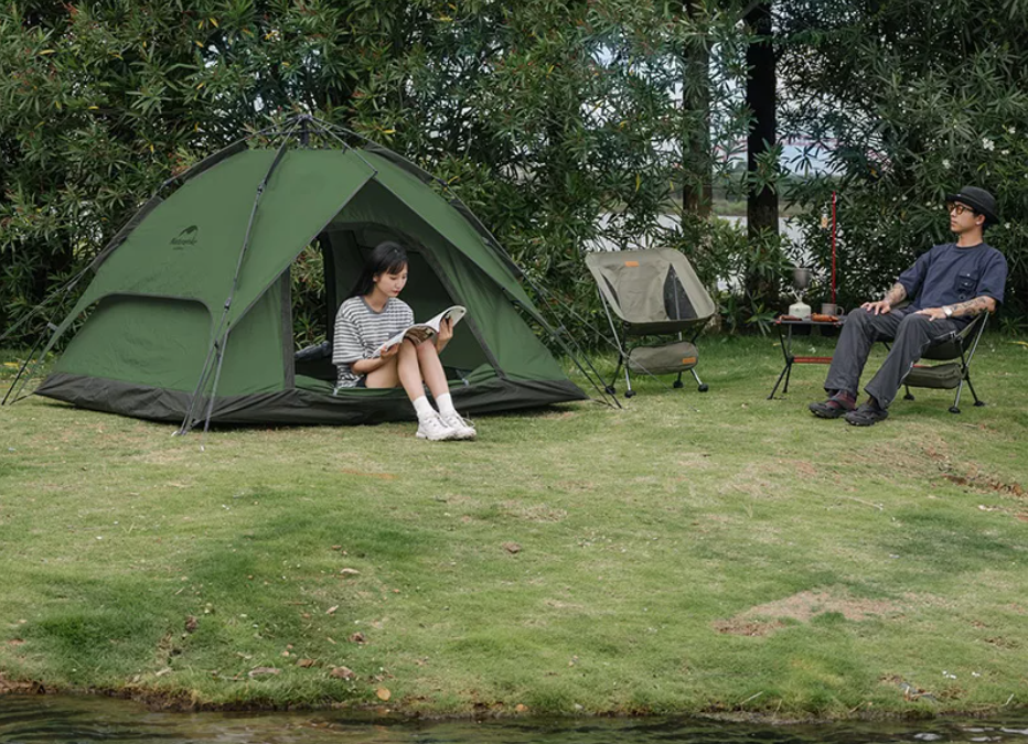 Палатка Naturehike 3-местная, быстросборная, зеленая