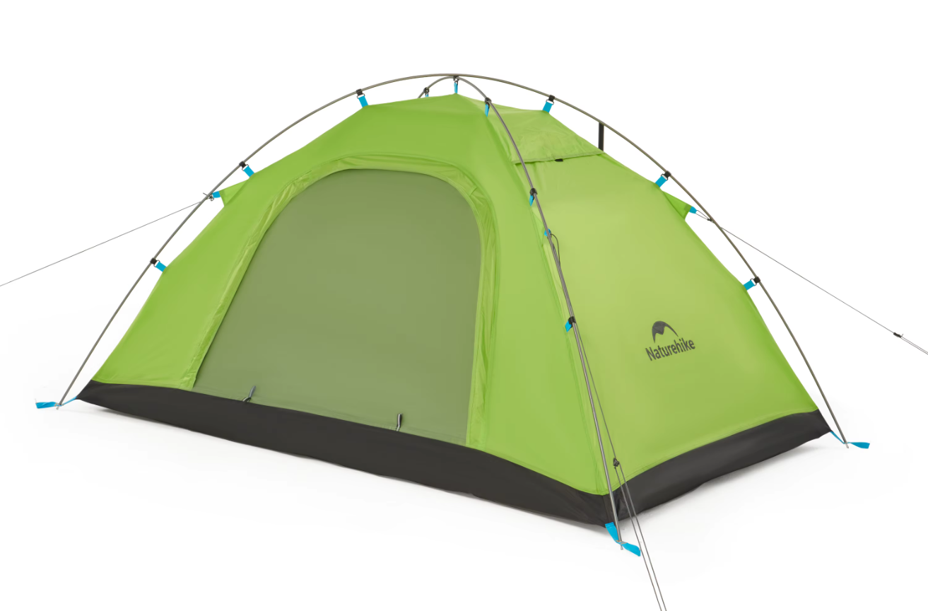 Палатка Naturehike P-Series NEW 2-местная, алюминиевый каркас, зеленая