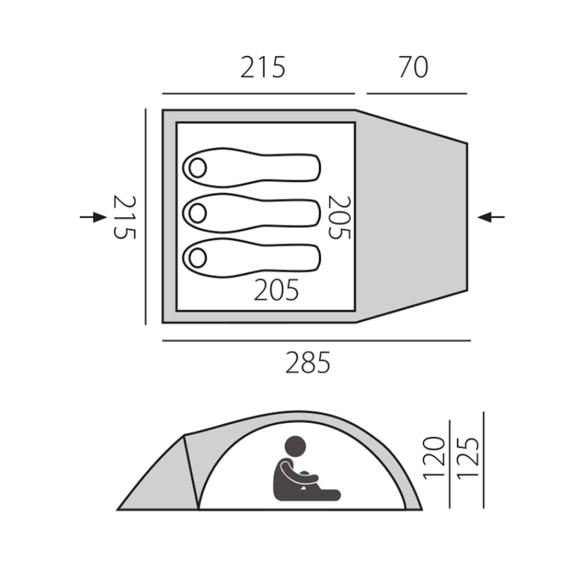 Палатка быстросборная BTrace Glade 3 (Зеленый)