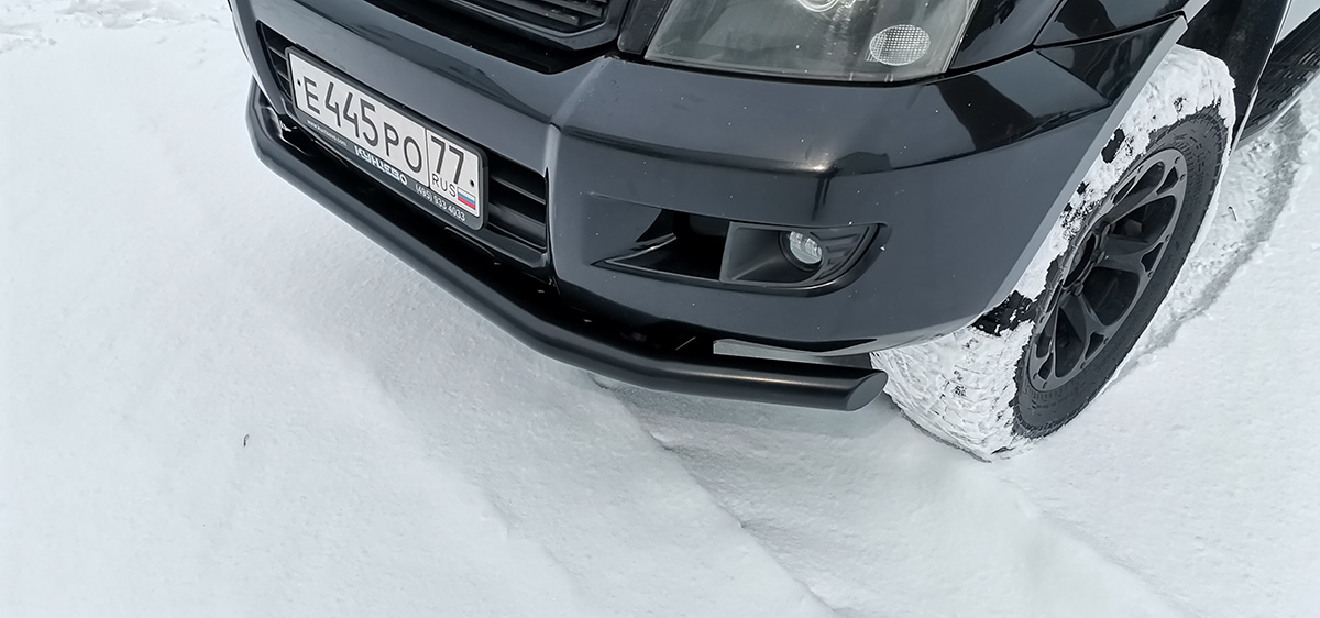 Бампер РИФ силовой передний/защита штатного бампера Toyota Land Cruiser Prado 120 c защитой радиатора