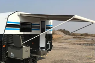 Маркиза автомобильная РИФ 2,5х2,0 м кассетная, привод механический, ручной, корпус белый