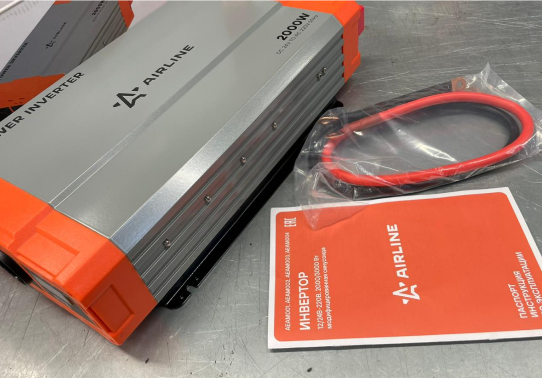 Инвертор автомобильный 24В-220В, 2000 Вт Airline