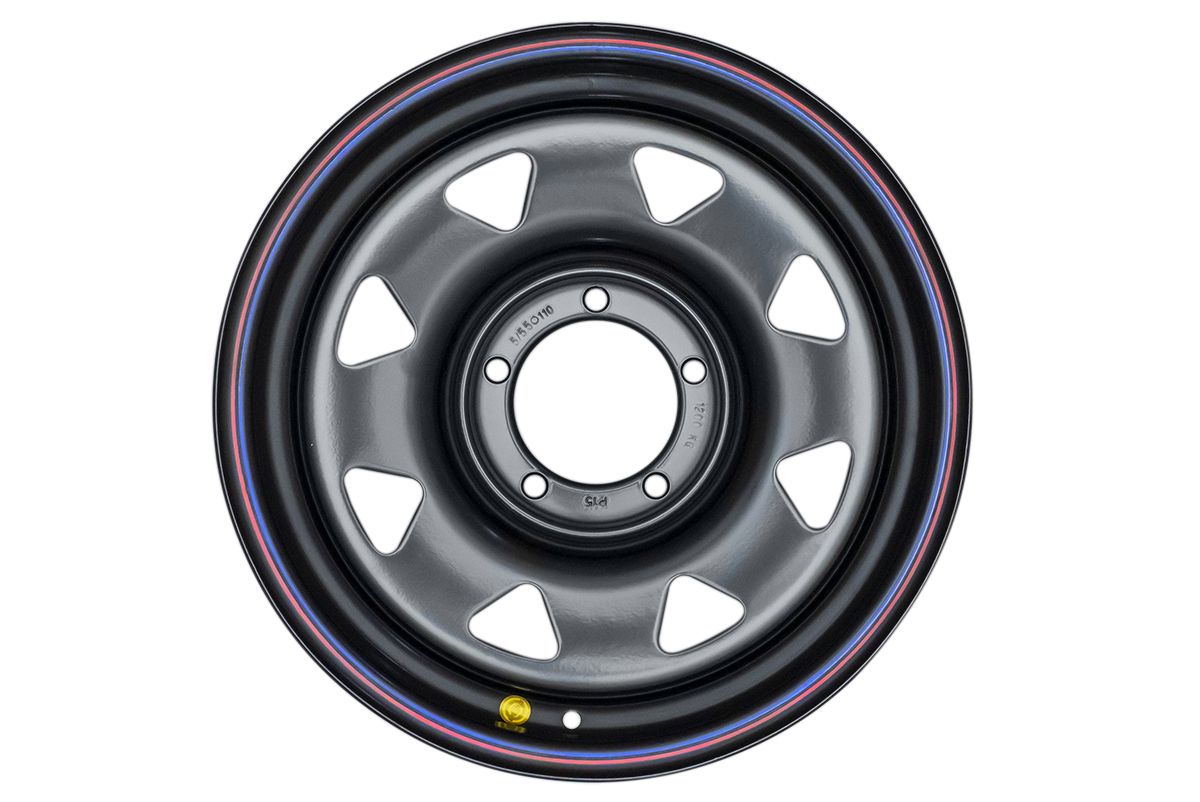 Диск усиленный УАЗ стальной черный 5x139,7 7xR17 d110 ET+15 (треуг. мелкий)