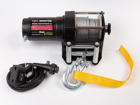 Лебедка ЛПЭ09М Пони электрическая 12В с пультом на руле