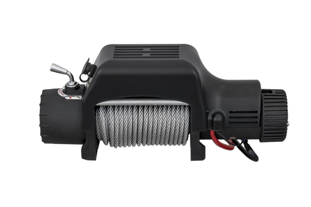 Лебёдка автомобильная электрическая 12V Runva 13500 lbs 6136 кг стальной трос